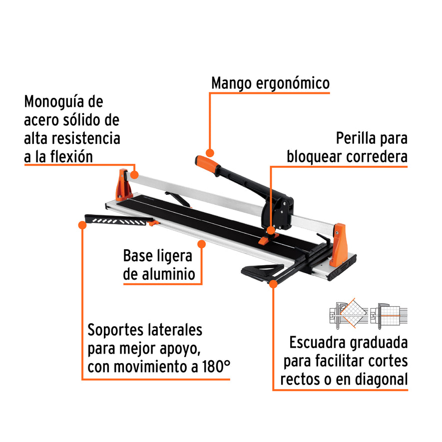 Cortador azulejo 35' (90cm) gran formato c/maletín, EXPERT, 11773