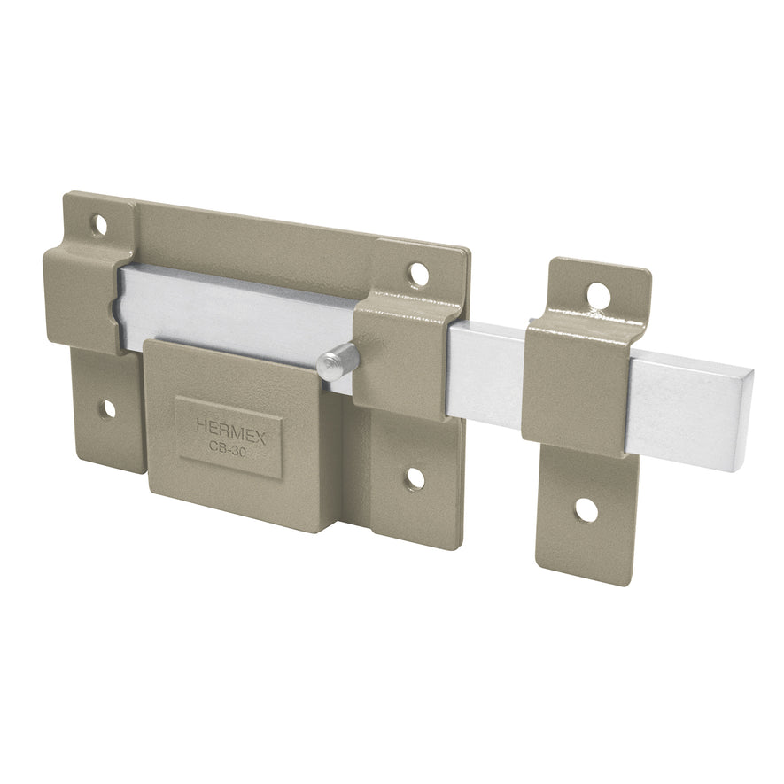 Cerradura de barra fija, cilindro exterior, Hermex Caja con 2, 43499