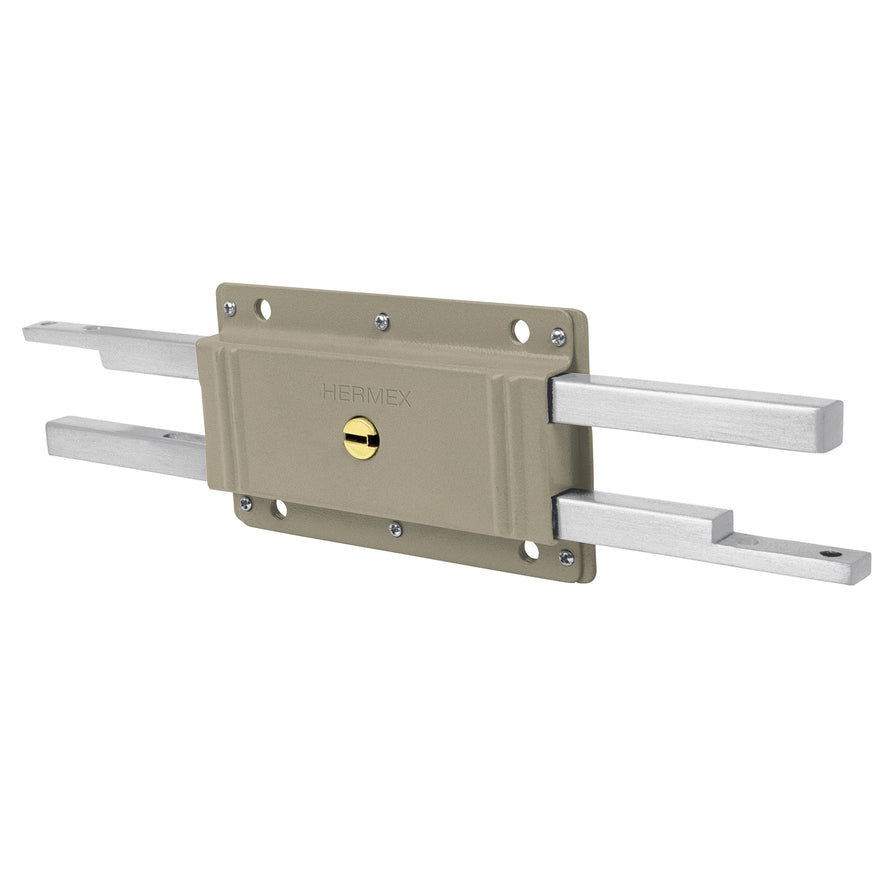 Cerradura doble barra, doble cerrojo, Hermex Caja con 2, 43501