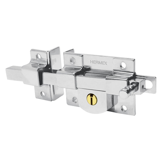 Cerradura de barra fija, izquierda, Hermex Caja con 3, 43507