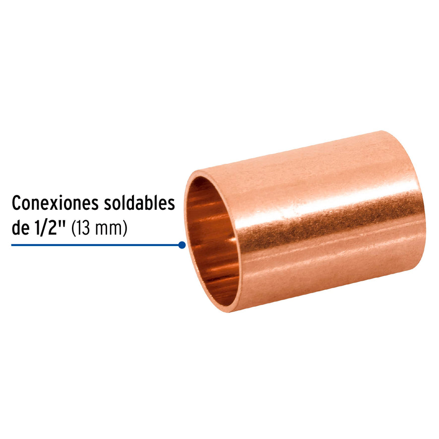 Cople de cobre de 1/2' sin ranura, Foset Caja con 40, 41290
