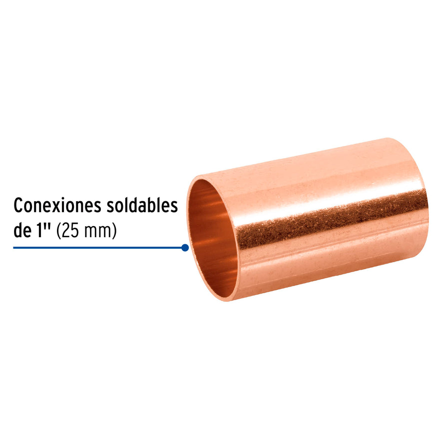 Cople de cobre de 1' sin ranura, Foset Caja con 10, 41292