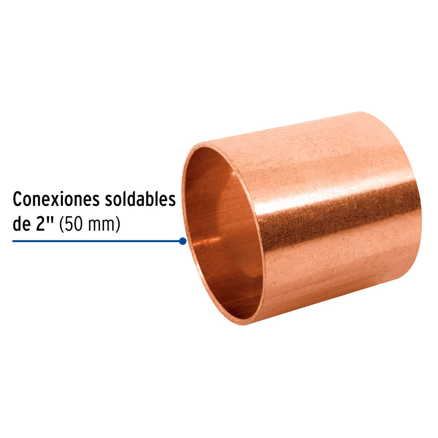 Cople de cobre de 2' sin ranura, Foset Caja con 2, 48853