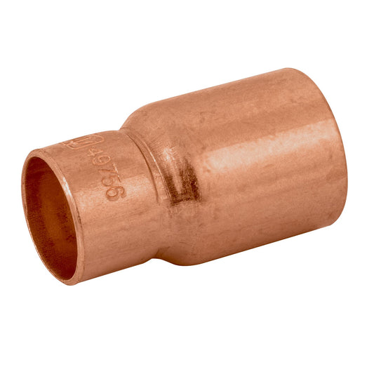 Cople reducción bushing cobre 3/4'x 1/2', Foset Caja con 10, 49756