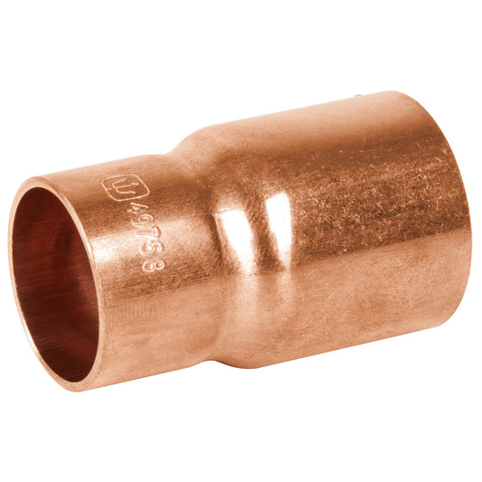 Cople reducción bushing cobre, 1'x 3/4', Foset Caja con 10, 49758