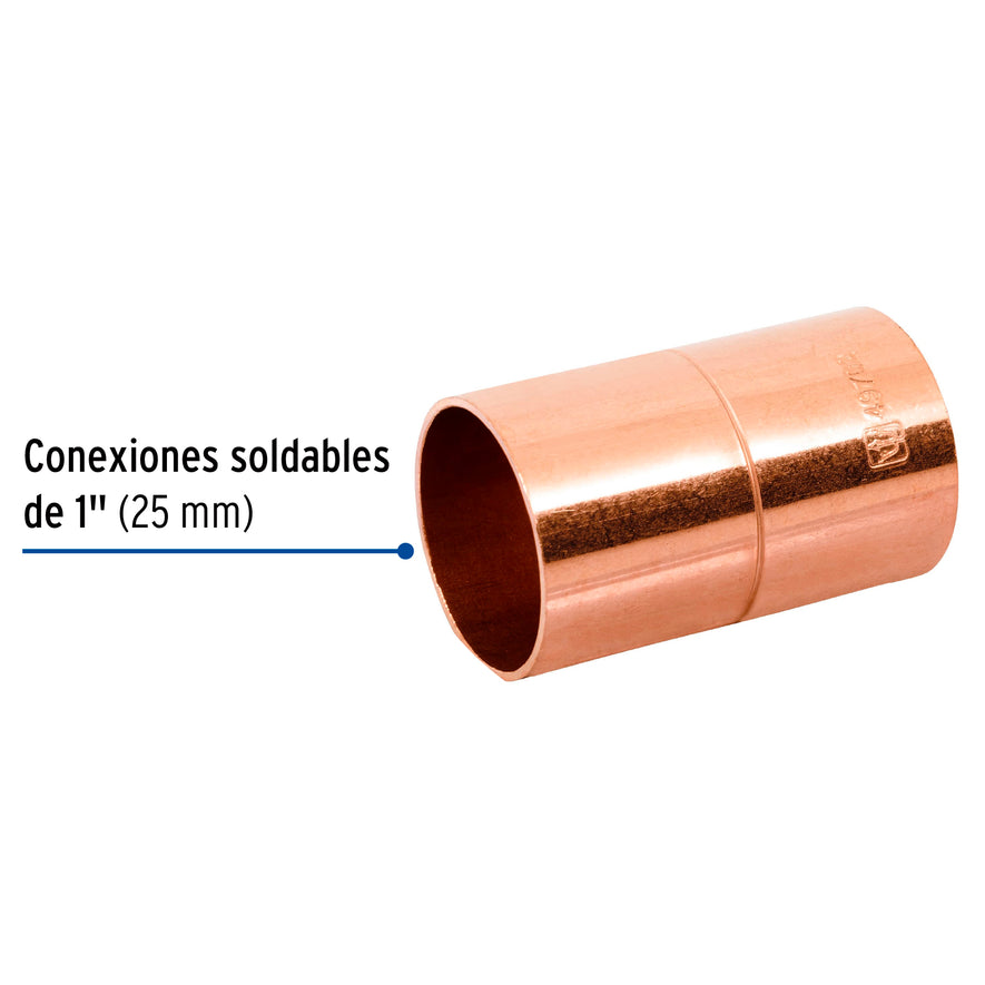 Cople de cobre de 1', Foset Caja con 10, 49702