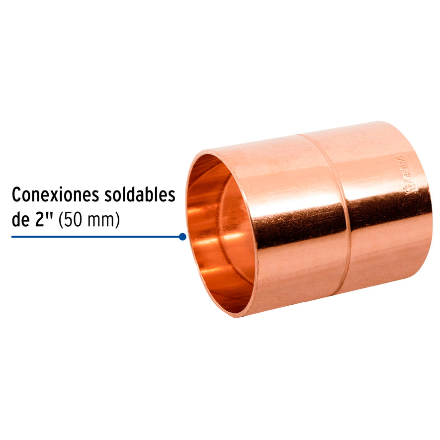 Cople de cobre de 2', Foset Caja con 2, 48850