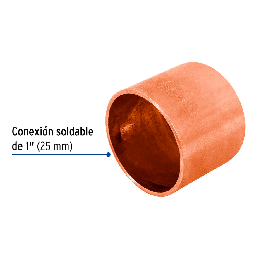 Tapón capa de cobre 1', Foset Caja con 10, 49709