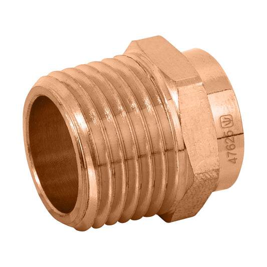Conector de cobre de rosca exterior 1/2', Foset Basic Caja con 20, 47625