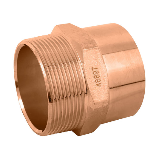 Conector de cobre, rosca exterior 2', Foset Caja con 2, 48897