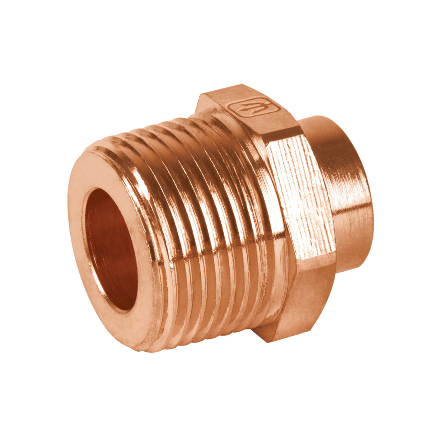 Conector reducido macho 1/2 x 3/4', Foset Caja con 2, 48878