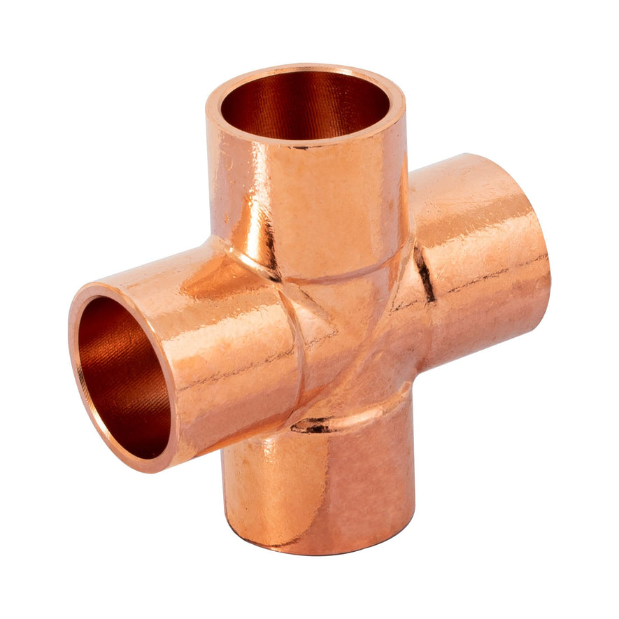 Cruz sencilla de cobre 1/2', Foset Caja con 2, 48889