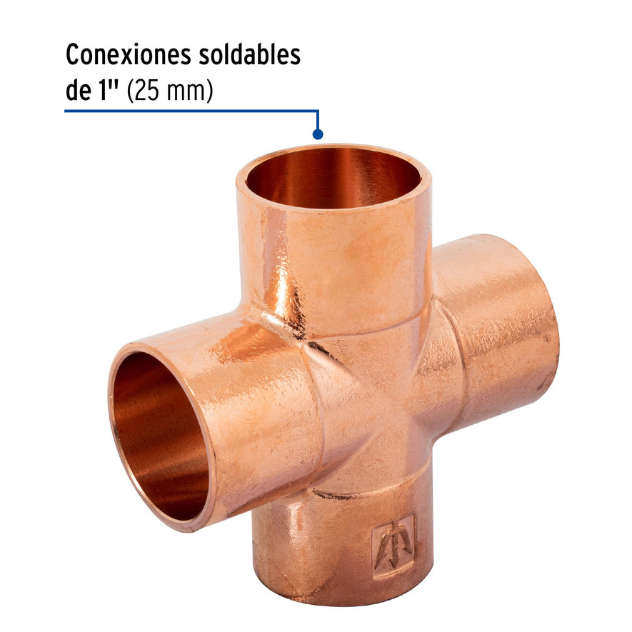 Cruz sencilla de cobre 1', Foset Caja con 2, 48891