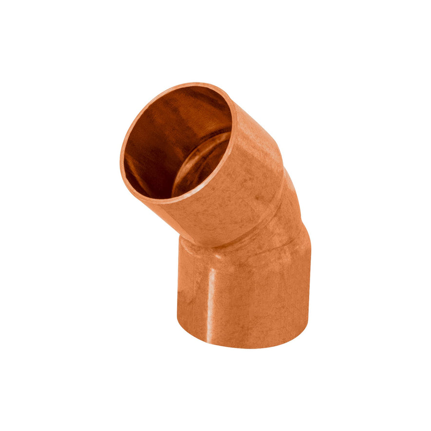Codo de cobre 45° de 1/2', Foset Basic Caja con 10, 47634