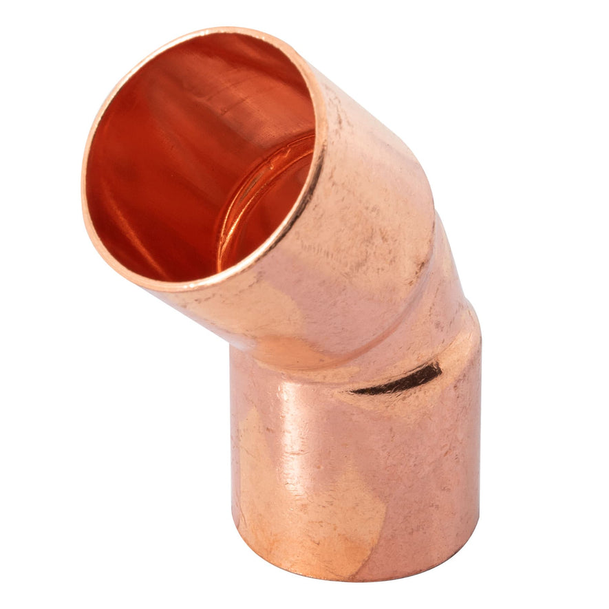 Codo 45° de cobre de 1', Foset Caja con 10, 49730