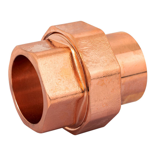 Tuerca unión de latón cobrizado 1-1/2', Foset Caja con 2, 48902