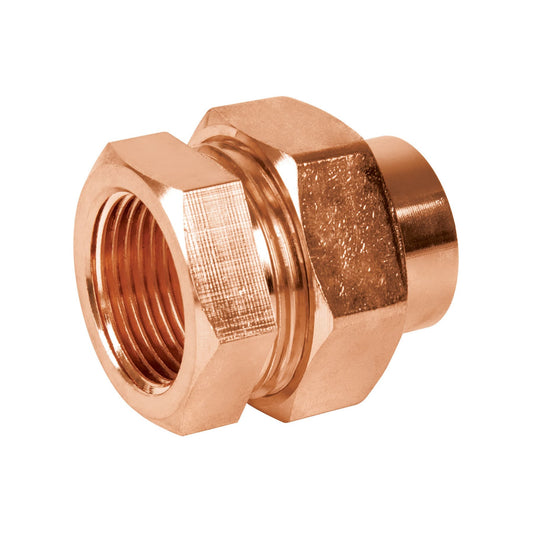 Tuerca unión latón cobrizado 3/4' rosca interior, Foset Caja con 2, 48883