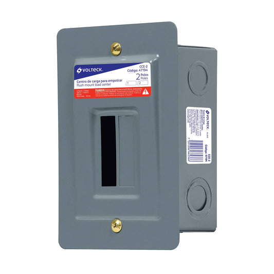 Centro de carga empotrable, 2 polos, Volteck Caja con 2, 47194