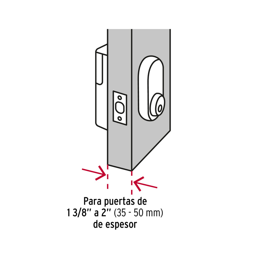 Cerrojo Digital tubular color negro, Hermex, 49093