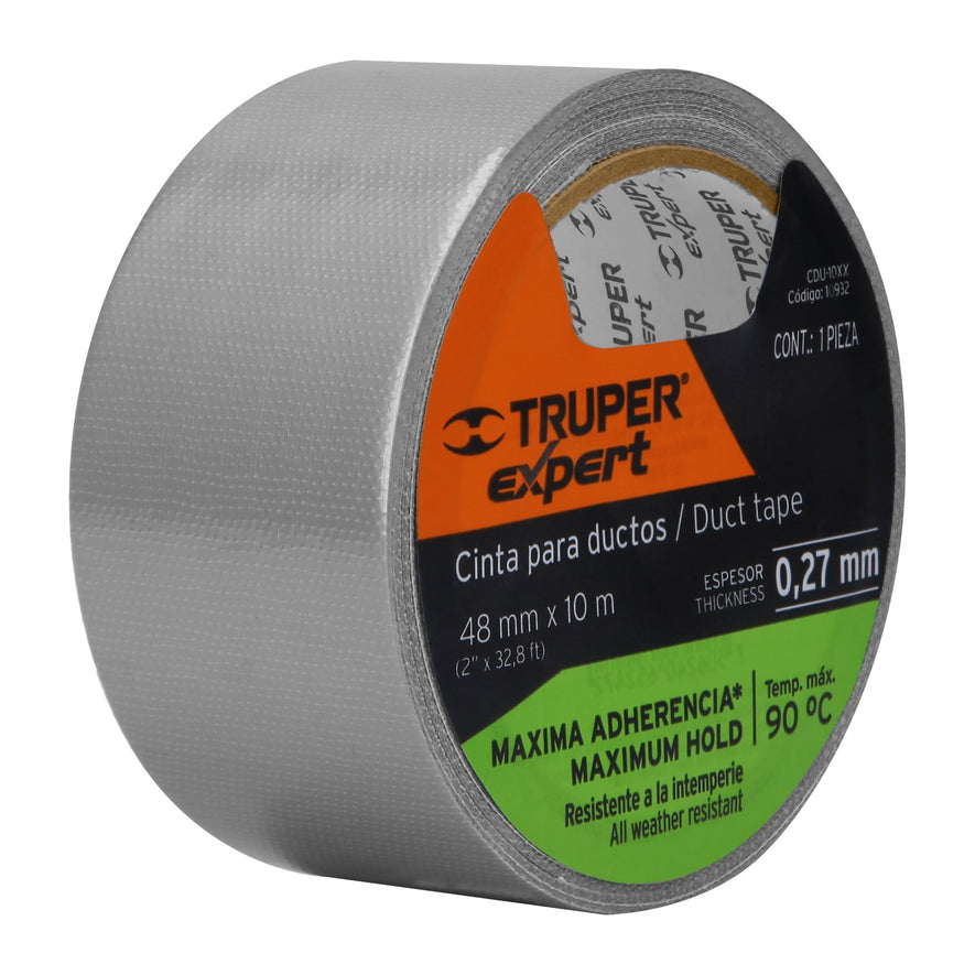 Cinta para ducto 10m x 48mm, espesor 0.27mm, Expert Caja con 6, 10932