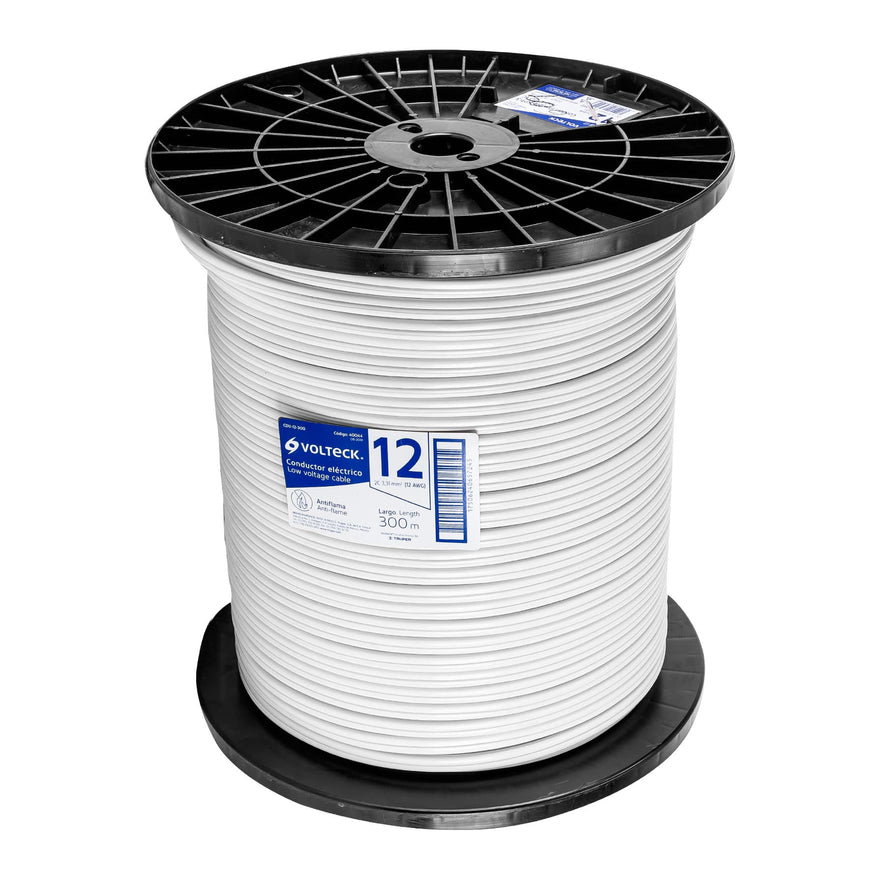 Metro de cordón dúplex flexible SPT 12 AWG en carrete 300 m Caja con 300, 40044