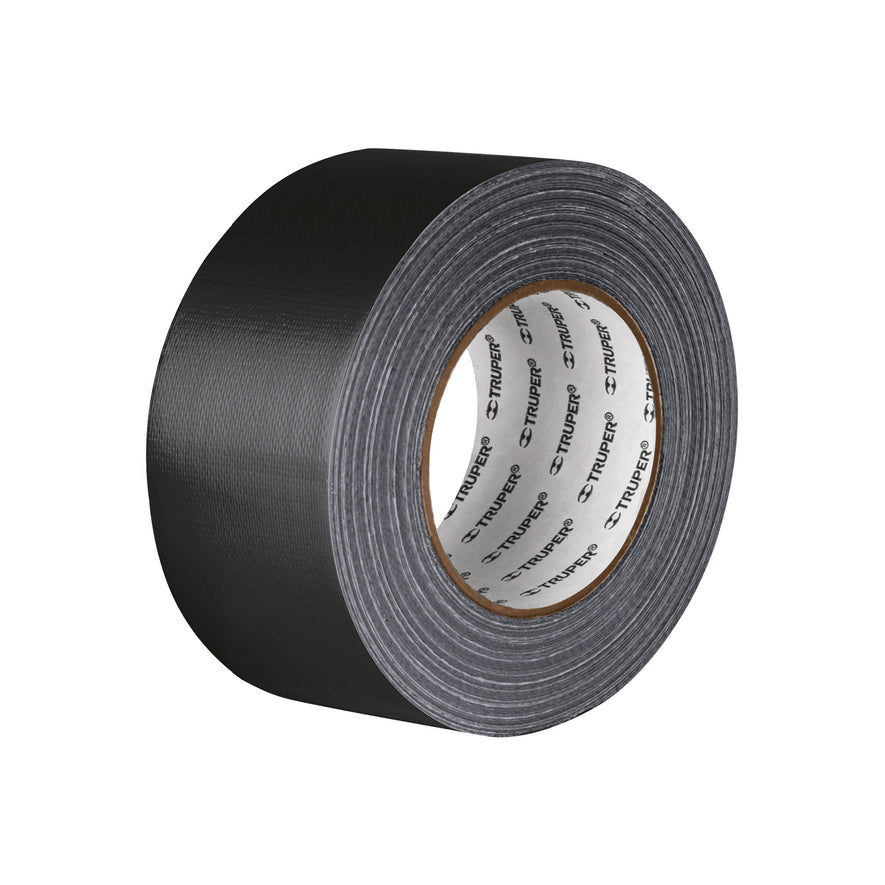 Cinta negra para ducto 30m x 48mm, espesor 0.19mm, Truper Caja con 4, 103062