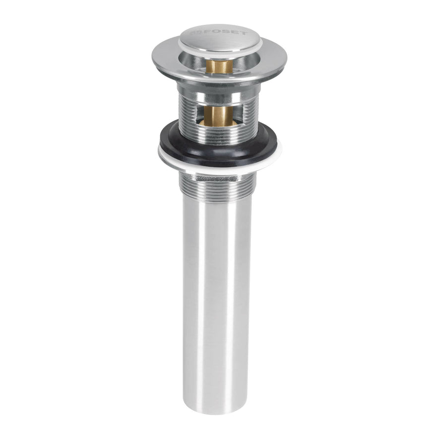 Contra p/lavabo con rebosadero, sistema push, satín, 1-1/4' Caja con 2, 45283