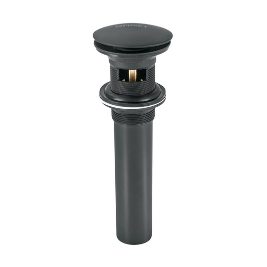 Contra p/lavabo, 1-1/4', con rebosadero, hongo, latón, negro Caja con 2, 45703