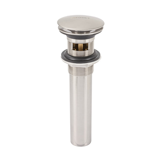 Contra p/lavabo, 1-1/4', con rebosadero, hongo, latón, satín Caja con 2, 45702