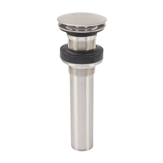 Contra p/lavabo, 1-1/4', sin rebosadero, hongo, latón, satín Caja con 2, 45699