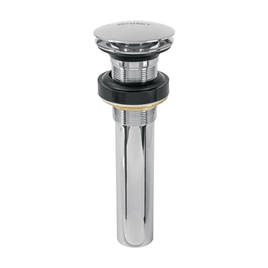 Contra p/lavabo, 1-1/4', sin rebosadero, hongo, latón, cromo Caja con 2, 45698