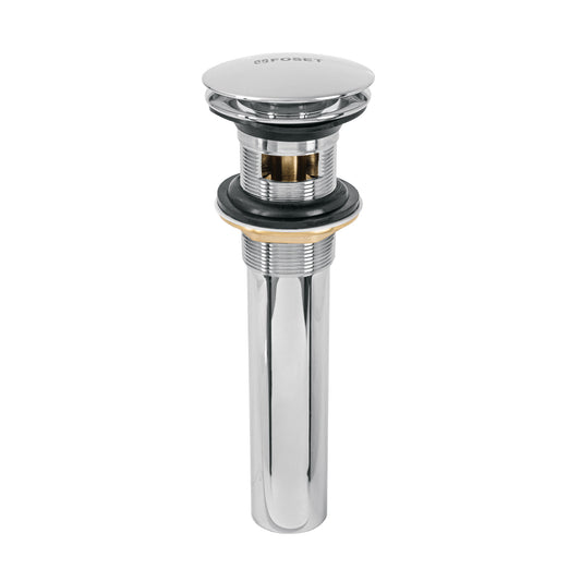 Contra p/lavabo, 1-1/4', con rebosadero, hongo, latón, cromo Caja con 2, 45701