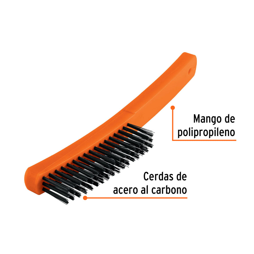 Cepillo de alambre 51 pinceles de acero al carbono, Truper Caja con 6, 11553