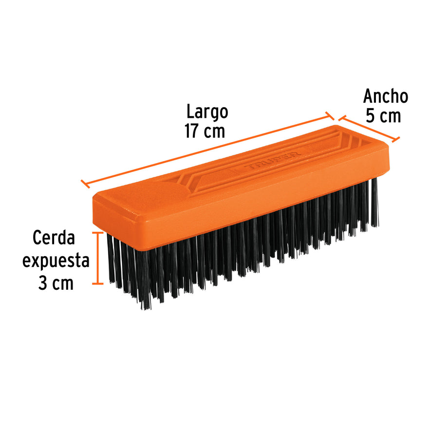 Cepillo rectangular de alambre 114 pinceles,sin mango,Truper Caja con 6, 11556