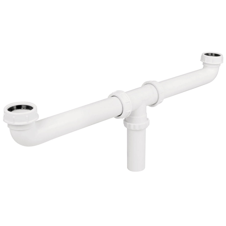 Céspol doble 1-1/2', s/contra, polipropileno, para fregadero Caja con 4, 48338