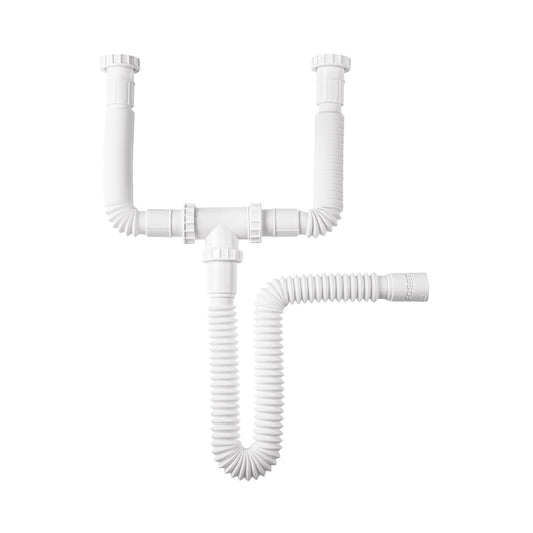 Céspol flexible doble para fregadero, polipropileno, 1-1/2' Caja con 4, 45319