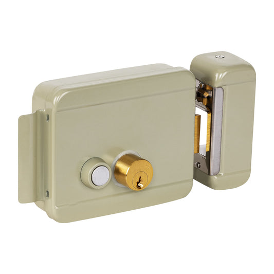 Cerradura electromecánica con botón, derecha, Hermex, 47979