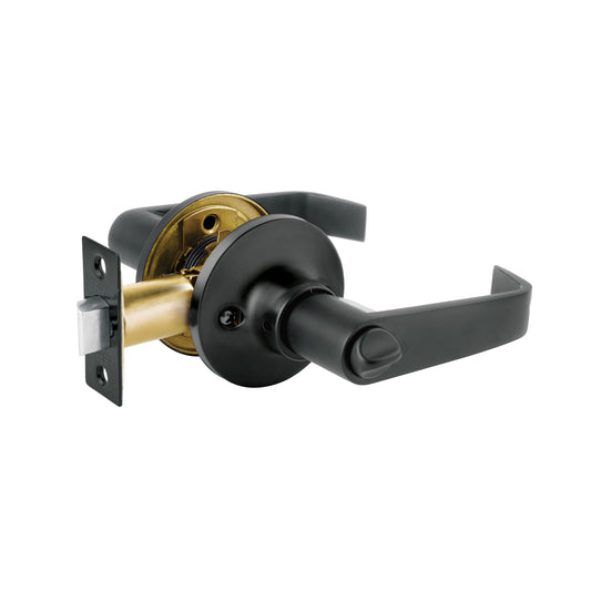 Cerradura manija 'Siena' p/baño, negro, cilindro latón Caja con 3, 49429