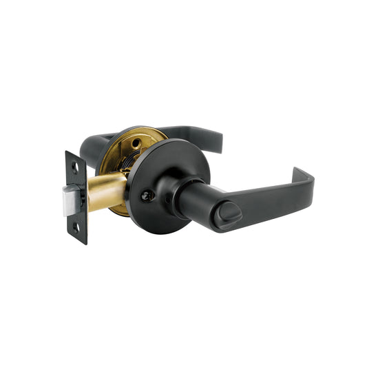 Cerradura manija 'Siena' p/recámara, negro, cilindro latón Caja con 3, 48431