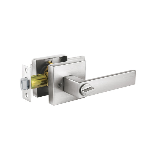 Cerradura manija 'Módena' p/baño, cromo mate, cil latón, 45334