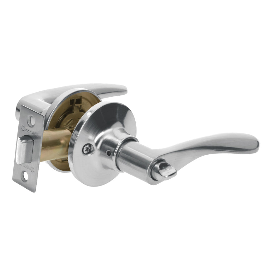 Cerradura manija 'Milán' baño cromo mate, cilindro metal Caja con 3, 20037