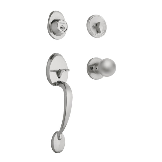 Jaladera, perilla y cerrojo llave-mariposa, cromo mate, 43025