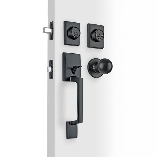 Jaladera y perilla Porto llave-llave, negro, 45296