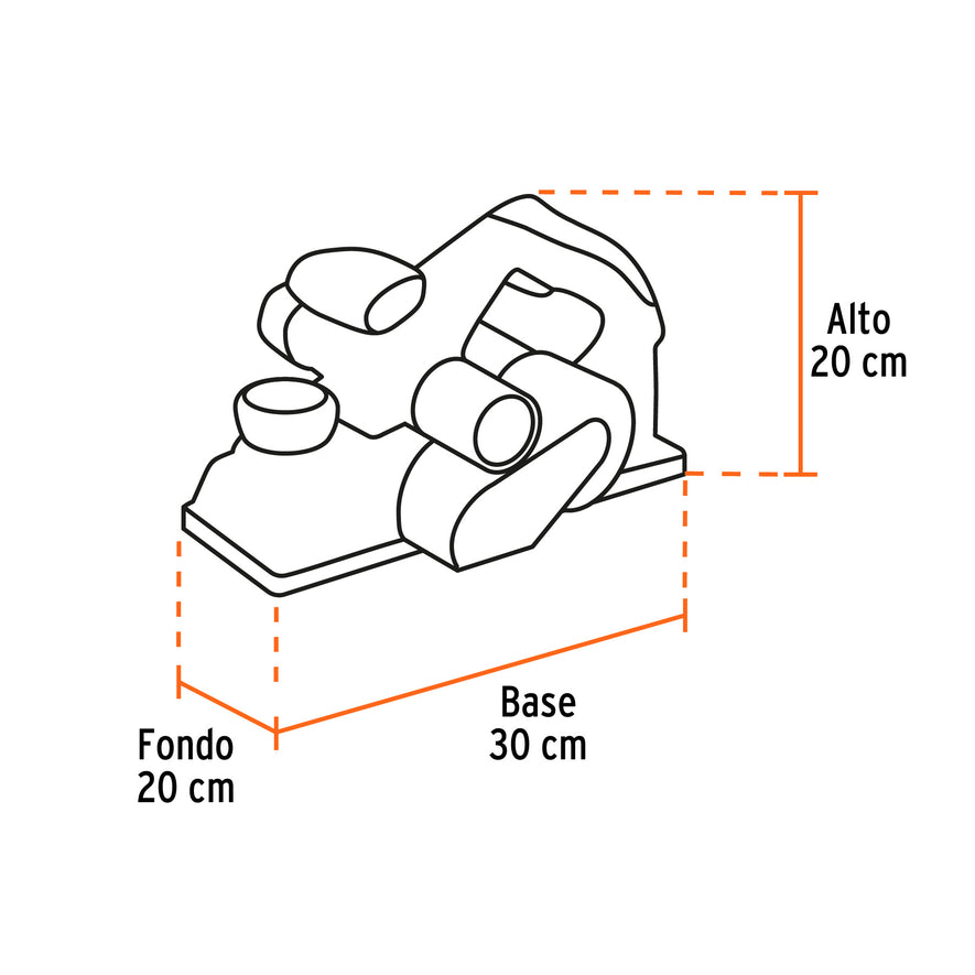 Cepillo eléctrico 4-1/2', 950W, TRUPER INDUSTRIAL, 13089