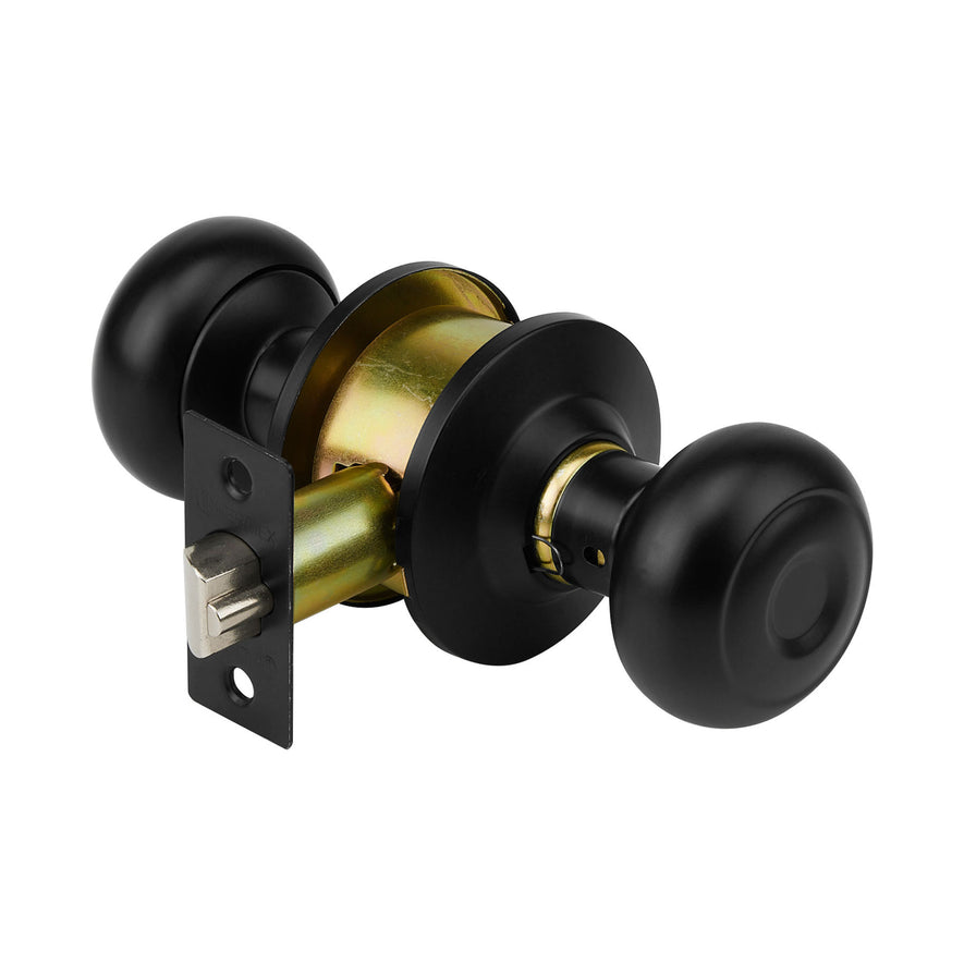 Cerradura pomo, negro, oval, entrada, Hermex Caja con 3, 47912