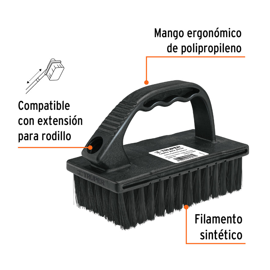 Cepillo para pintor, multiusos con cerdas sintéticas, TRUPER Caja con 6, 14496