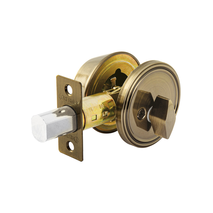 Cerrojo llave-mariposa latón antiguo, llave de puntos,Hermex Caja con 3, 43596