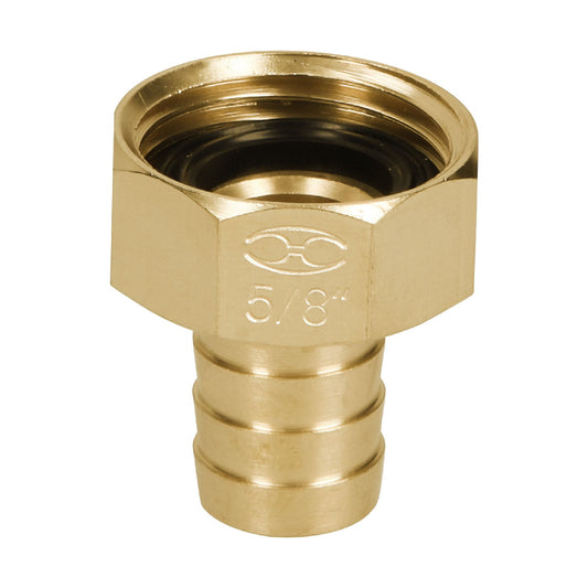 Conector 5/8' hembra de latón sólido para manguera, Truper Caja con 6, 12288