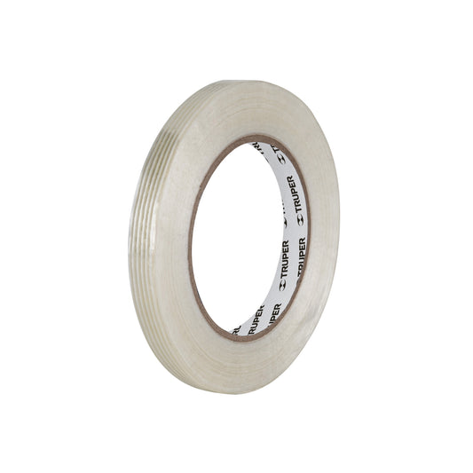 Cinta flejadora con filamentos 12mm x 50 m, transparente Caja con 6, 103027