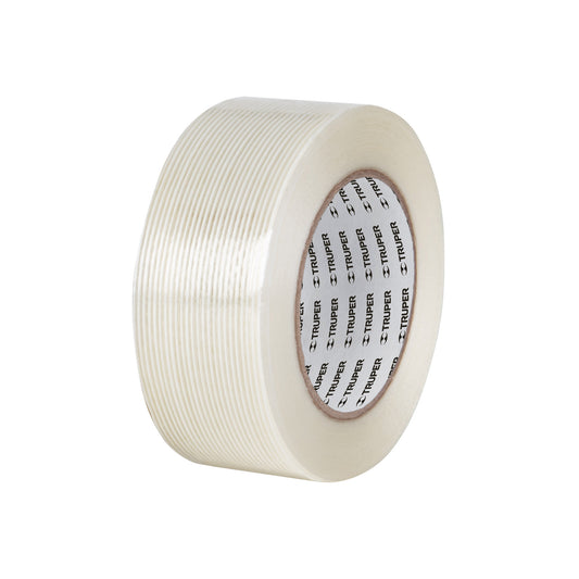 Cinta flejadora con filamentos 48mm x 50 m, transparente Caja con 3, 103040